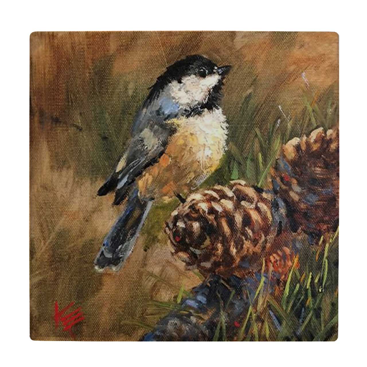  کاشی کارنیلا طرح نقاشی پرنده کد wkk3187