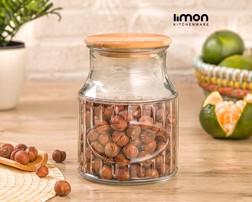 بانکه درب چوبی 1 لیتر کد محصول : 226259