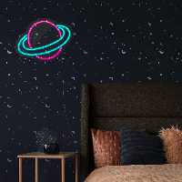 چراغ دیواری نئون دیزاین طرح Planet_MLC