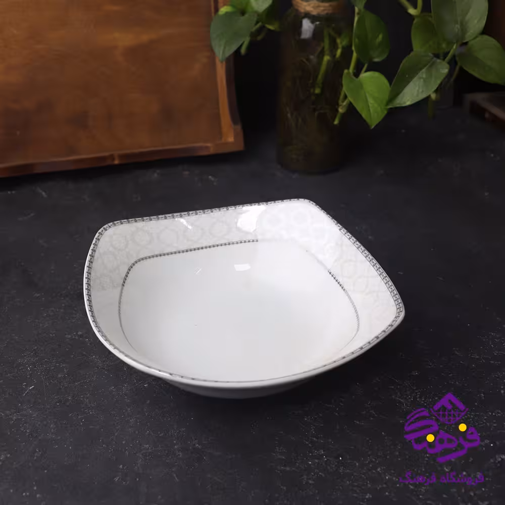 کاسه ابگوشت پارس 1803 پلاتین مربع 97 8دک