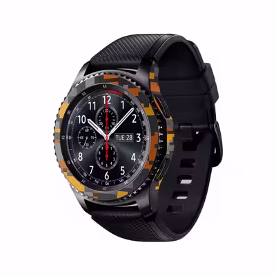 برچسب ماهوت طرح Army-Autumn-pixel مناسب برای ساعت هوشمند سامسونگ Galaxy Gear S3 Frontier