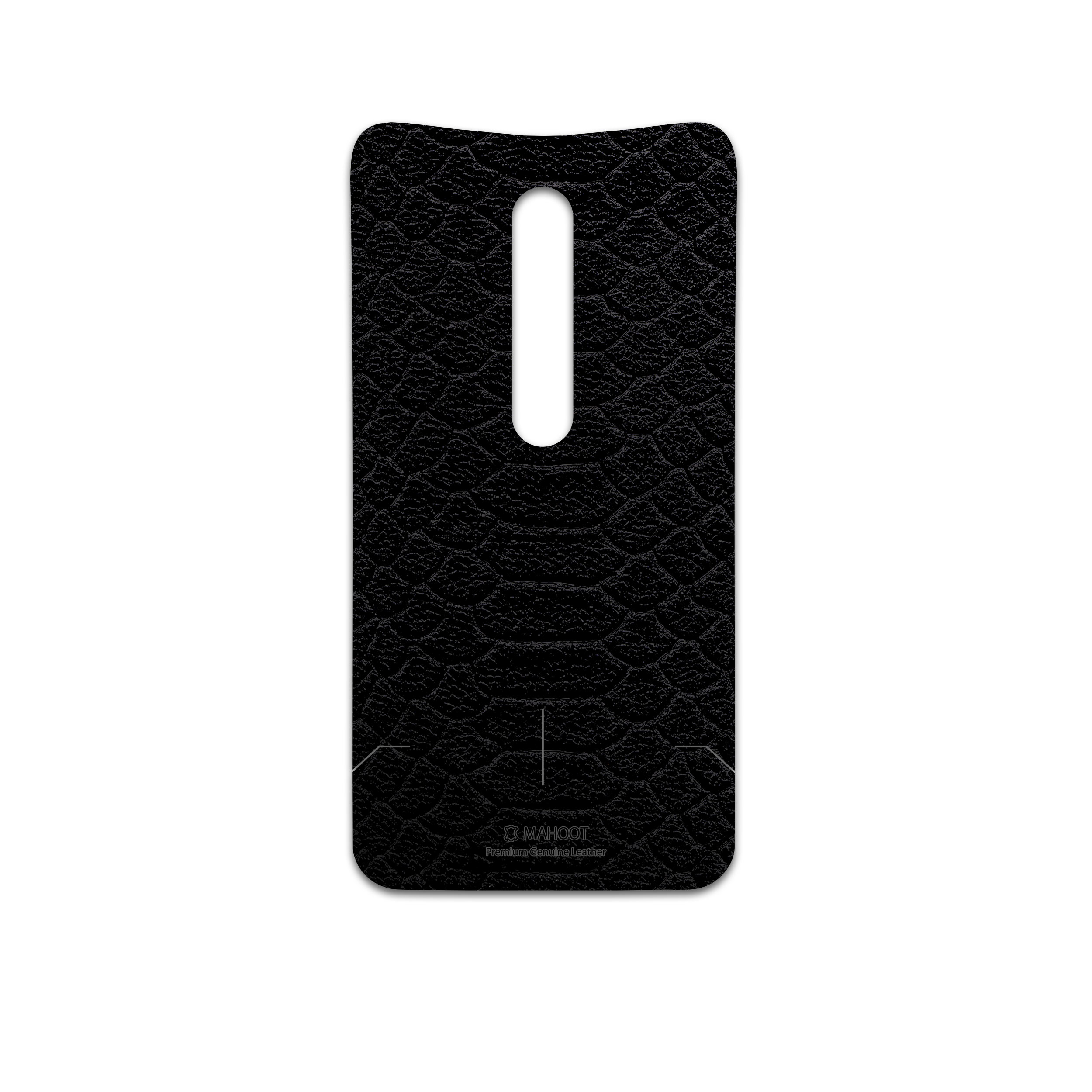 برچسب پوششی ماهوت مدل Black-Snake-Leather مناسب برای گوشی موبایل موتورولا Moto X Style