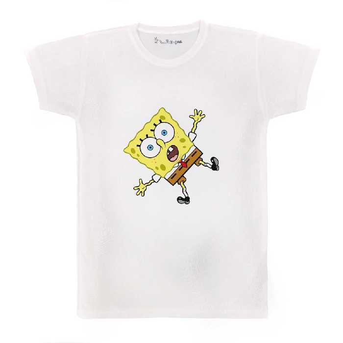 تی شرت بچگانه پرمانه طرح باب اسفنجی کد pmt.3415