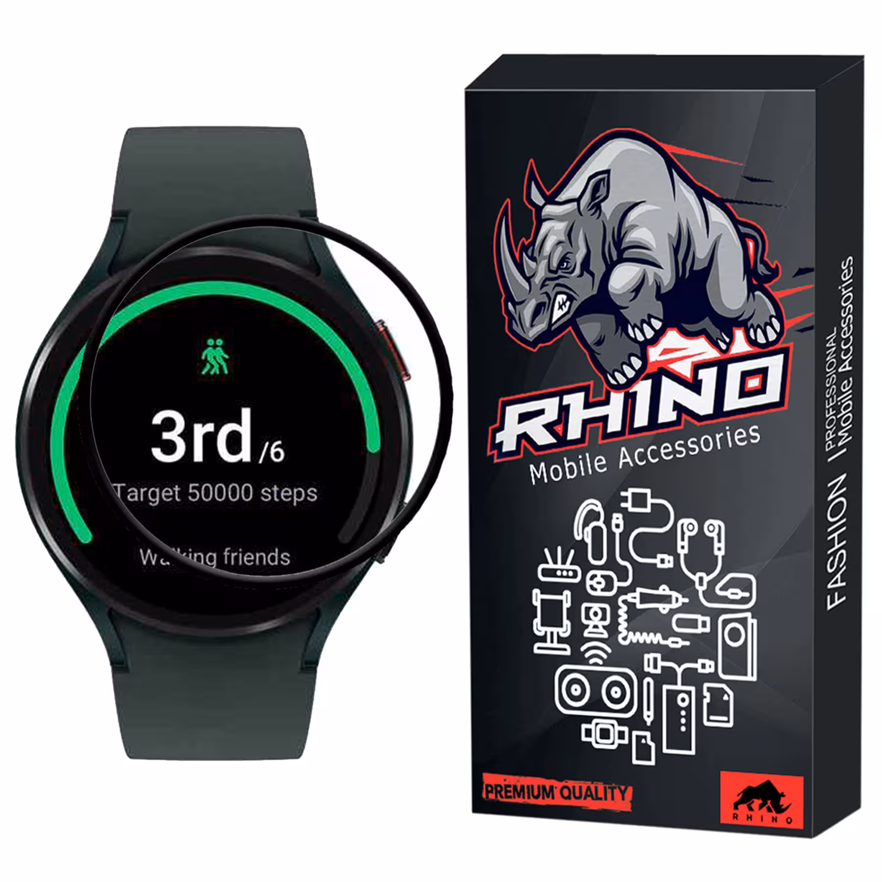 محافظ صفحه نمایش راینو مدل PMMA مناسب برای ساعت هوشمند سامسونگ Galaxy Watch 4 40mm 