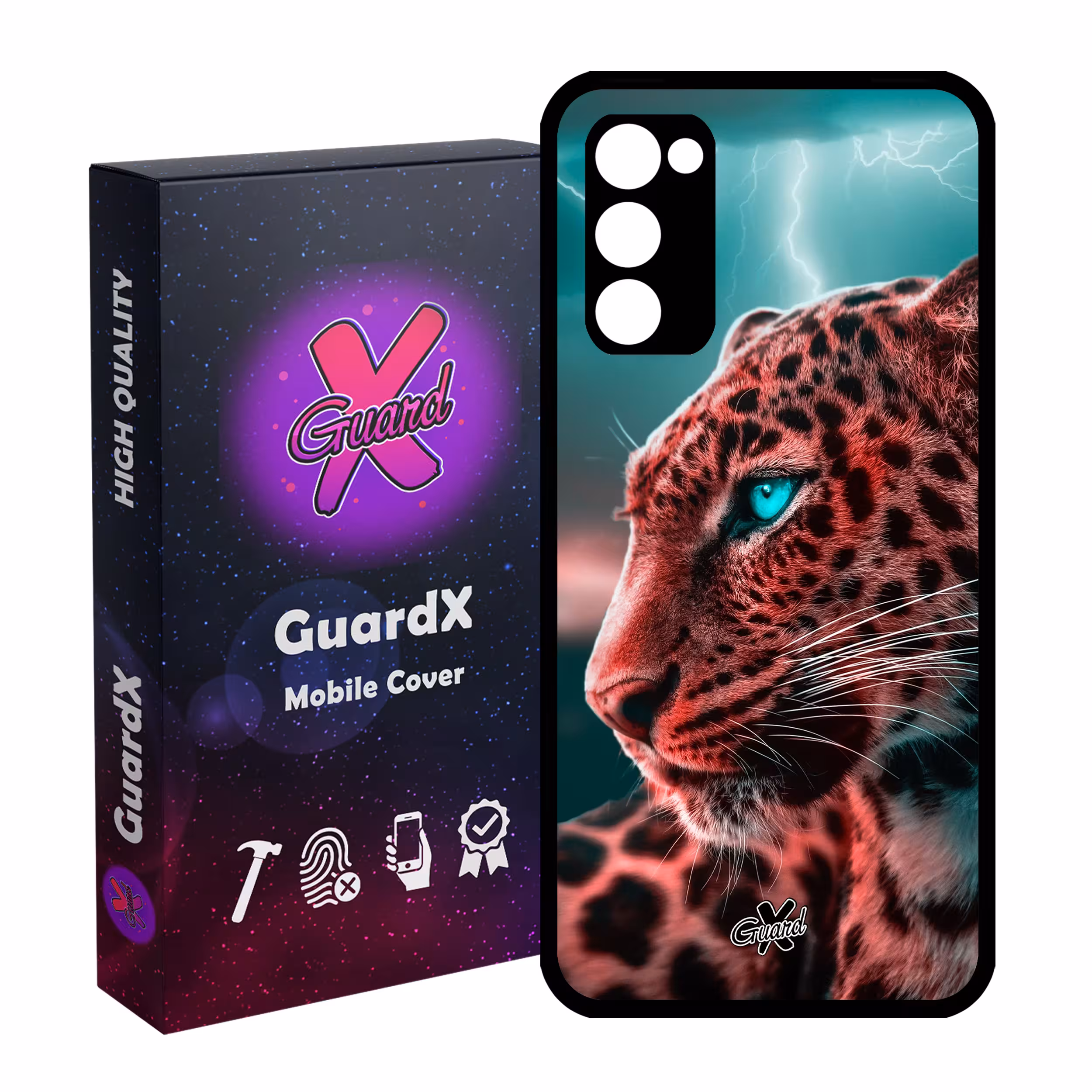 کاور گارد ایکس طرح پلنگ مدل Glass10233 مناسب برای گوشی موبایل سامسونگ Galaxy S20 FE