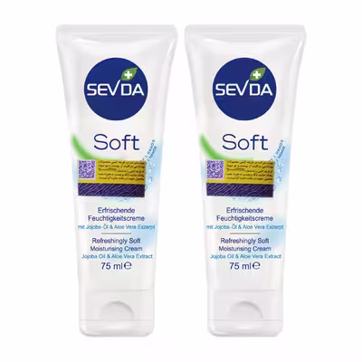 کرم مرطوب کننده سودا مدل soft حجم 75 میلی لیتر مجموعه 2 عددی