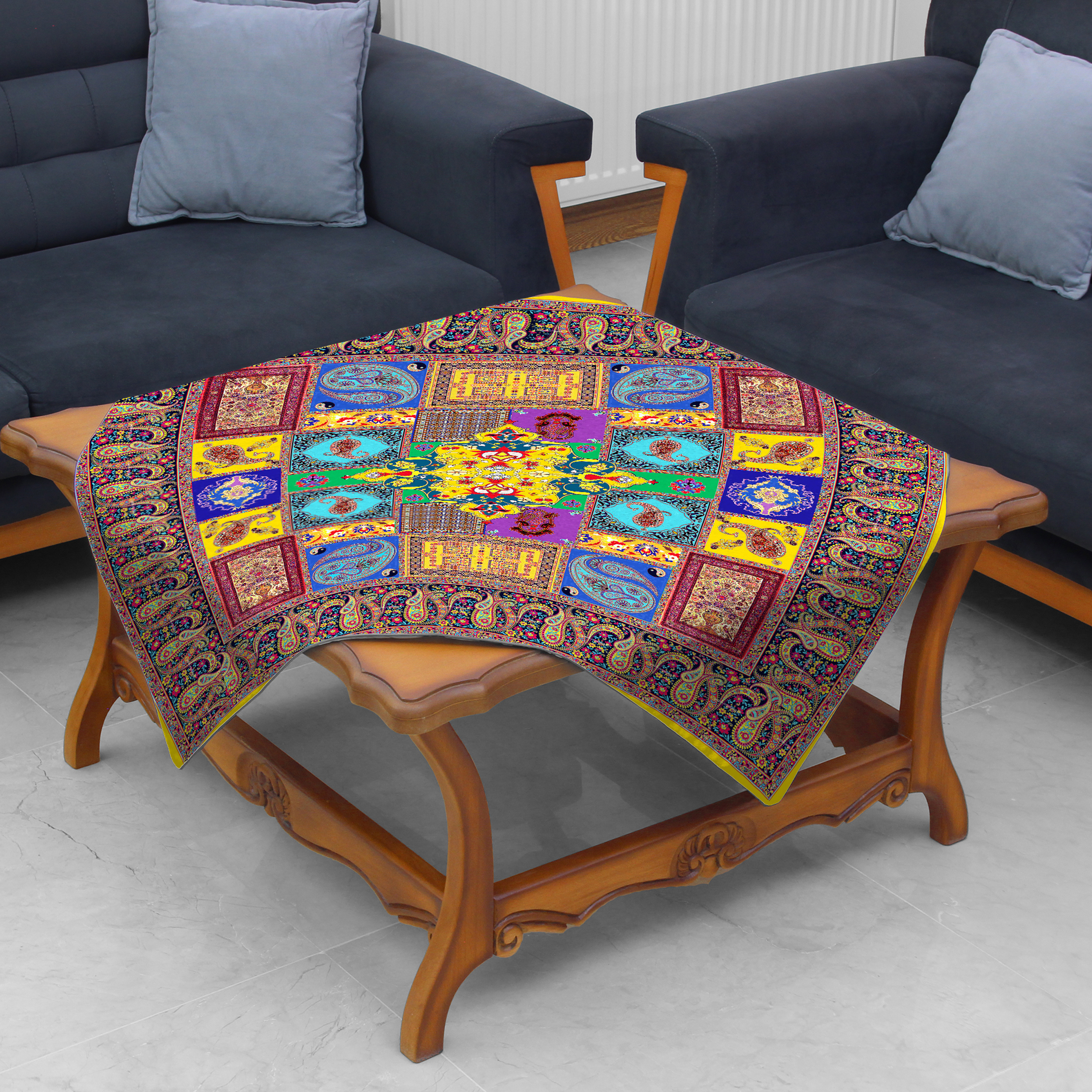 رومیزی طرح ترمه کد 9275.3