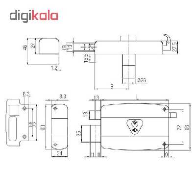 قفل حیاطی کاله مدل 157C