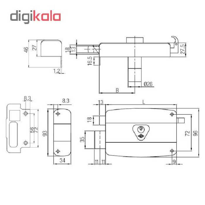 قفل حیاطی کاله مدل 157C