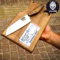 تخته گوشت به همراه چاقو استیل 