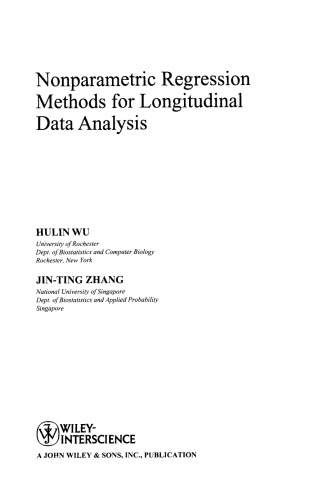 خرید و دانلود نسخه کامل کتاب Nonparametric regression methods for longitudinal data analysis: [mixed-effects modeling approaches]