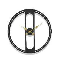 ساعت دیواری آرام مدل سه بعدی فلزی کد 6013