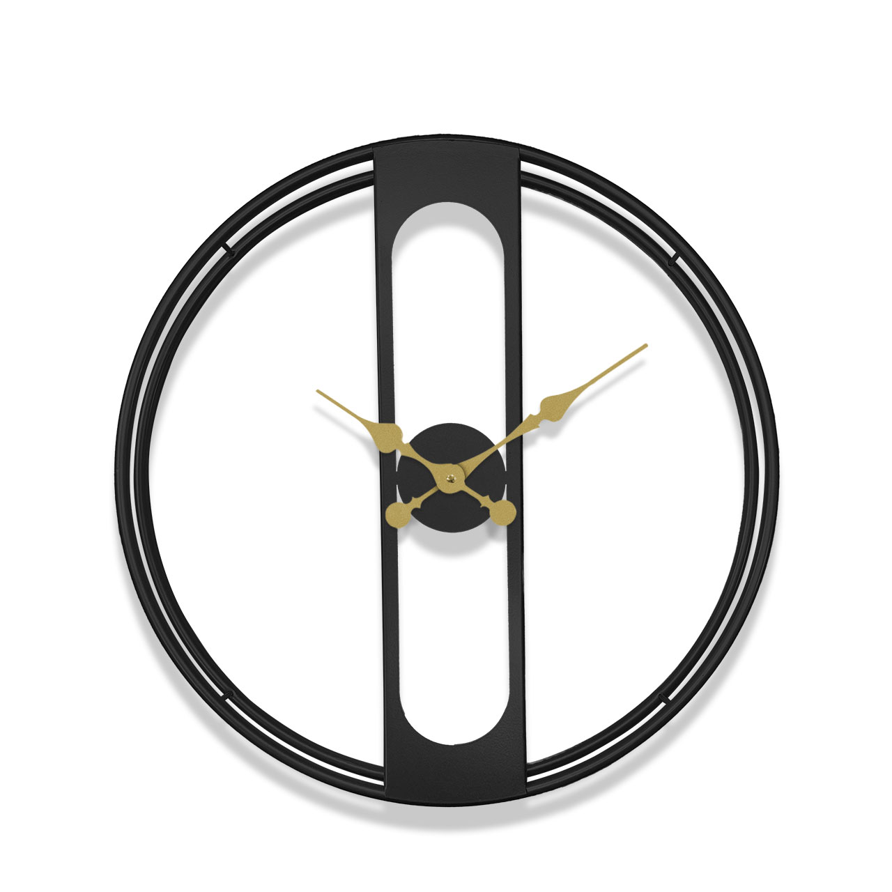 ساعت دیواری آرام مدل سه بعدی فلزی کد 6013