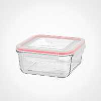 ظرف نگهدارنده مربع  شیشه ای دربدار 950 میلی لیتر لیمون-مایکروفری