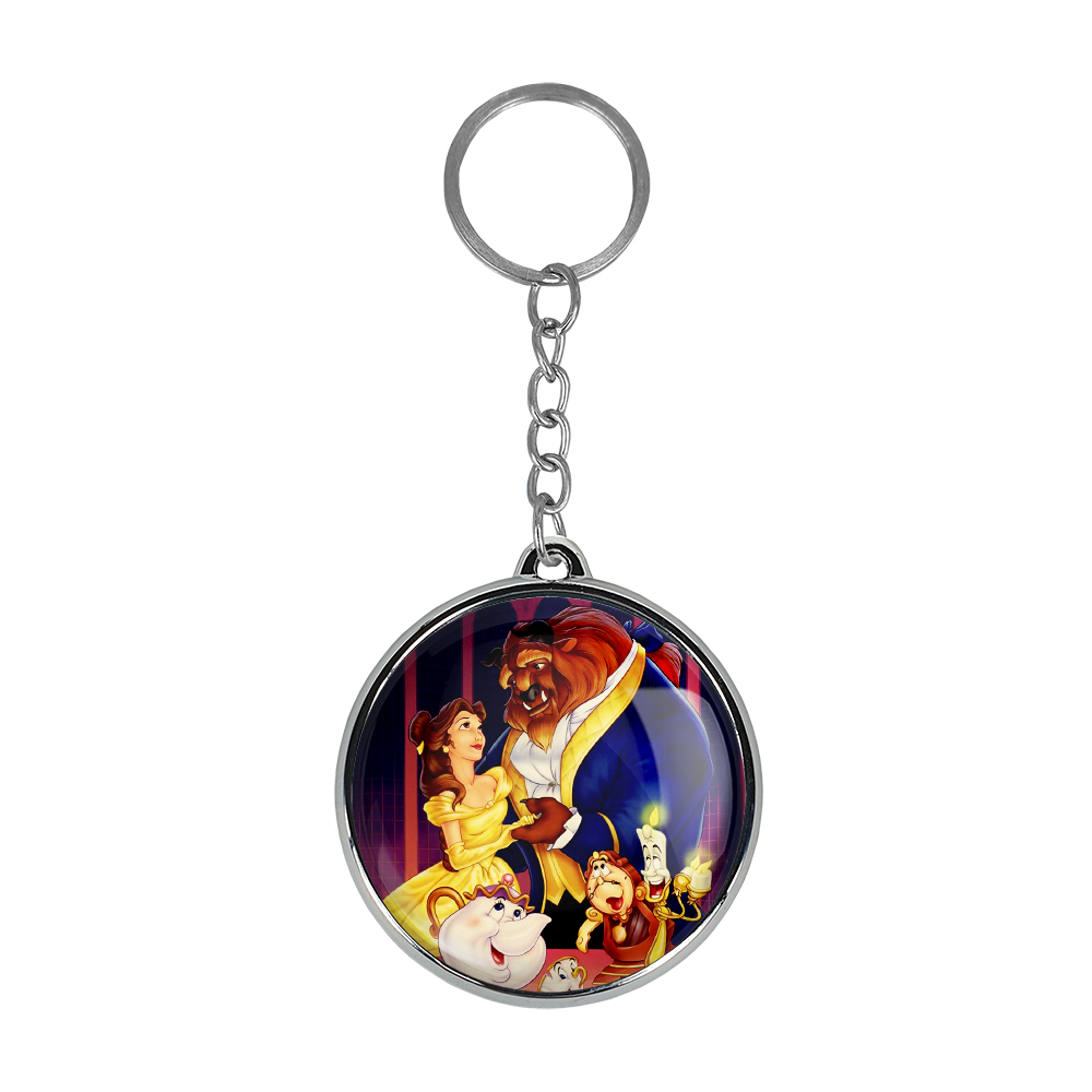 جاکلیدی خندالو طرح کارتون دیو و دلبر مدل دوطرفه کد 17911792