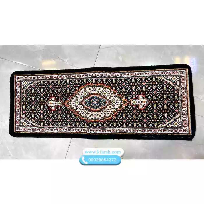 فرش پله طرح ریزماهی سرمه ای