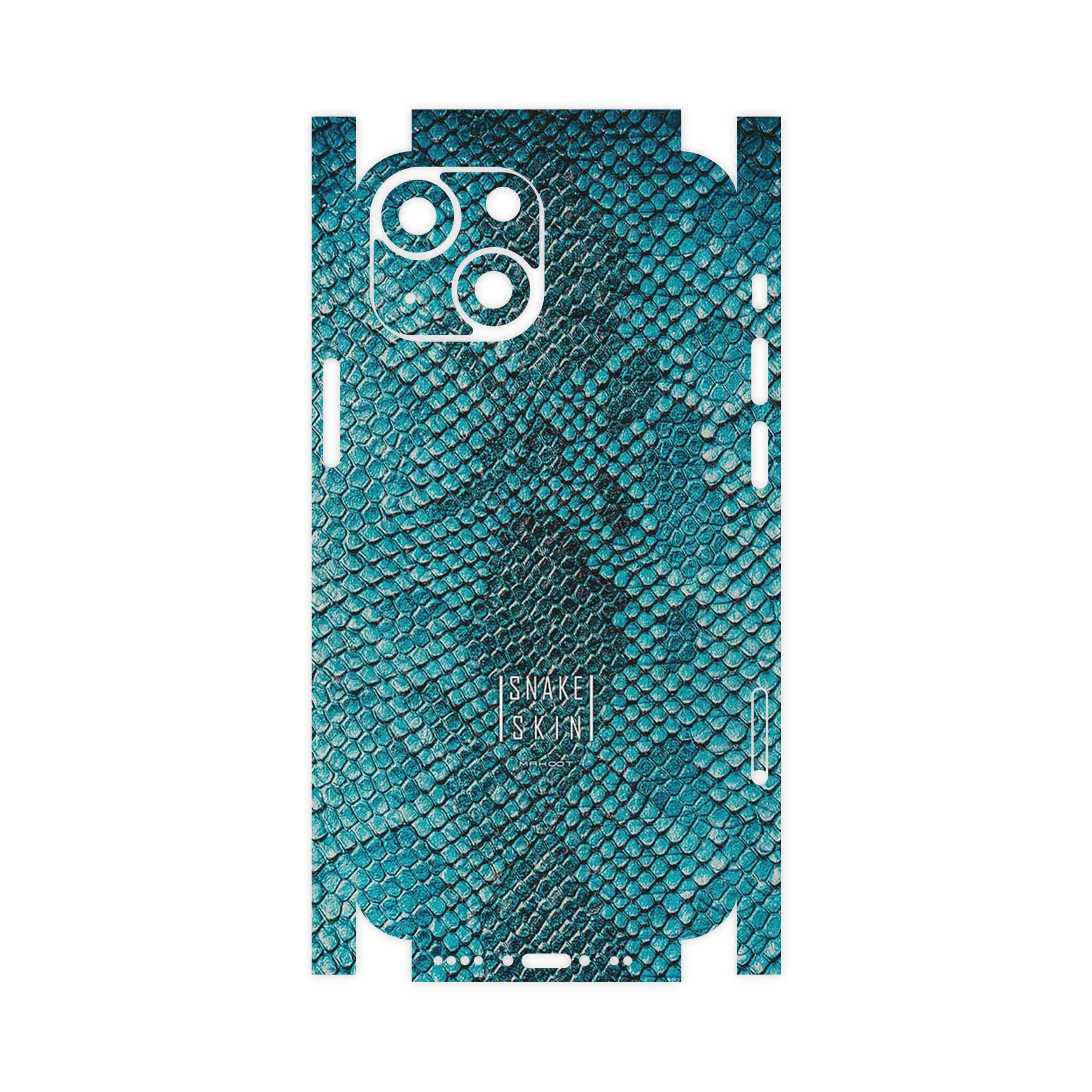 برچسب پوششی ماهوت مدل Blue Snake Skin-FullSkin مناسب برای گوشی موبایل اپل iPhone 13 Mini