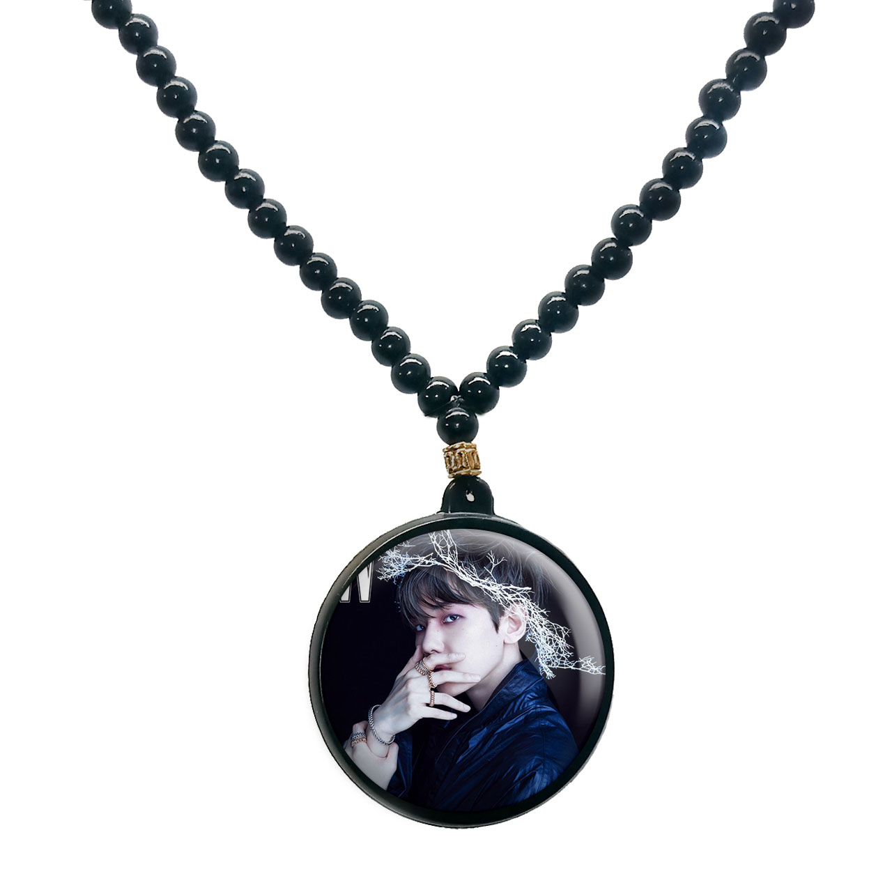 گردنبند پرمانه طرح exo کد pmd.13886 مدل دو طرفه