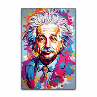 تابلو شاسی گوفی مدل انیشتین دانشمند فیزیکدان طرح Einstein کد RGB96 | دنیای قاب
