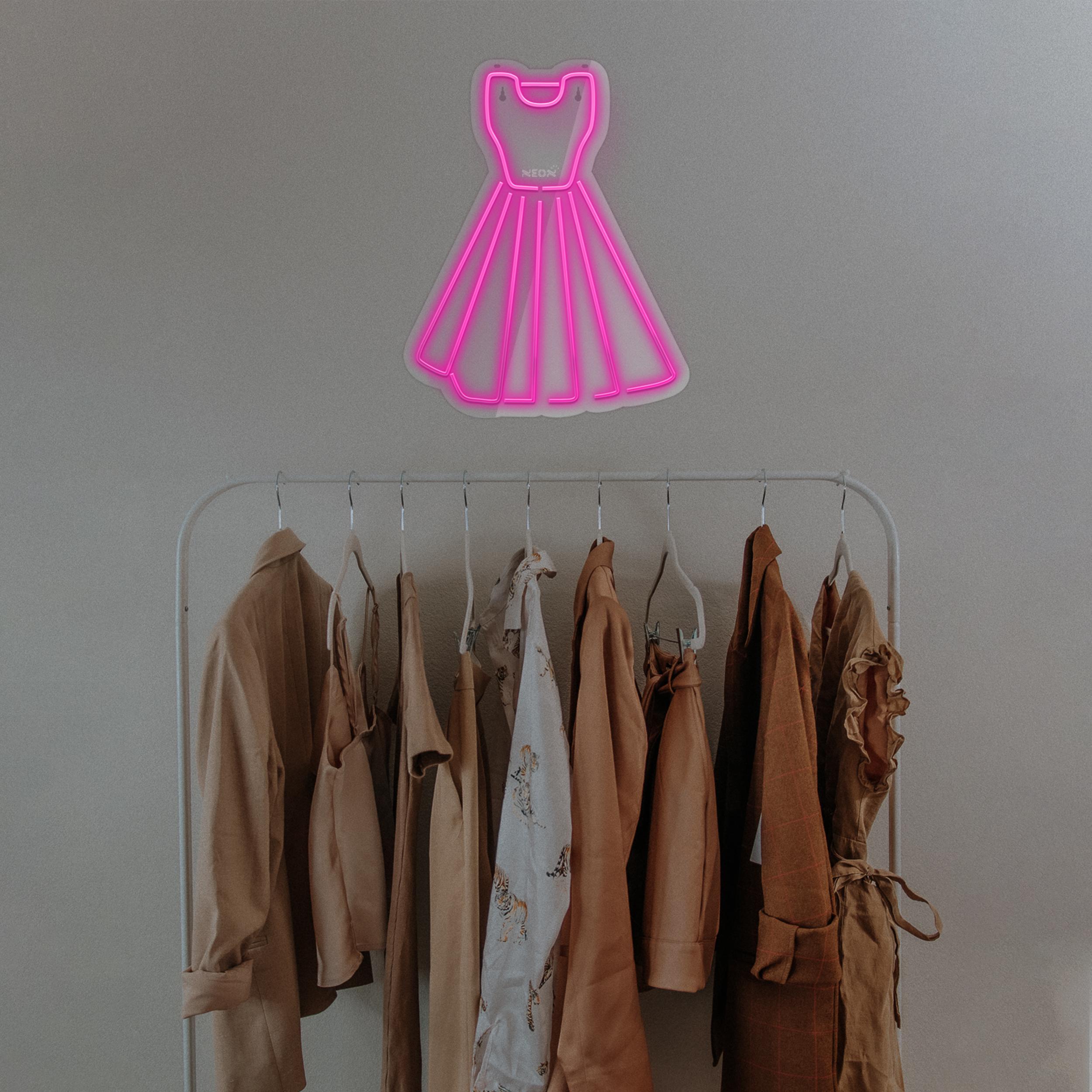 چراغ دیواری نئون دیزاین طرح Women-Clothes_PN