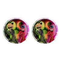 پیکسل خندالو مدل دختر کفشدوزکی و پسر گربه ای کد 3458 به همراه مگنت