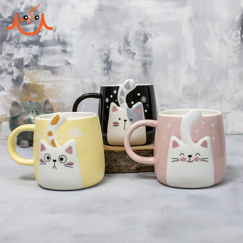 ماگ سرامیکی فانتزی گربه برجسته