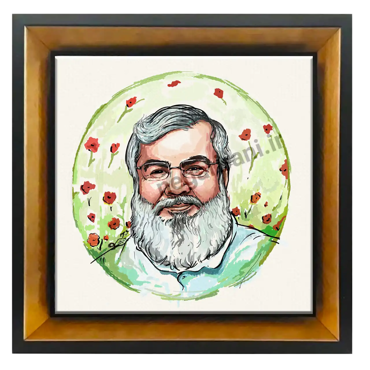 تابلو کاشی نقاشی شهید سید حسن نصرالله مدل 2Z 82