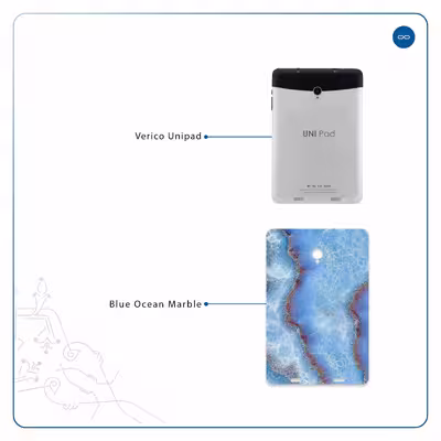 برچسب پوششی ماهوت مدل Blue Ocean Marble مناسب برای تبلت وریکو Unipad
