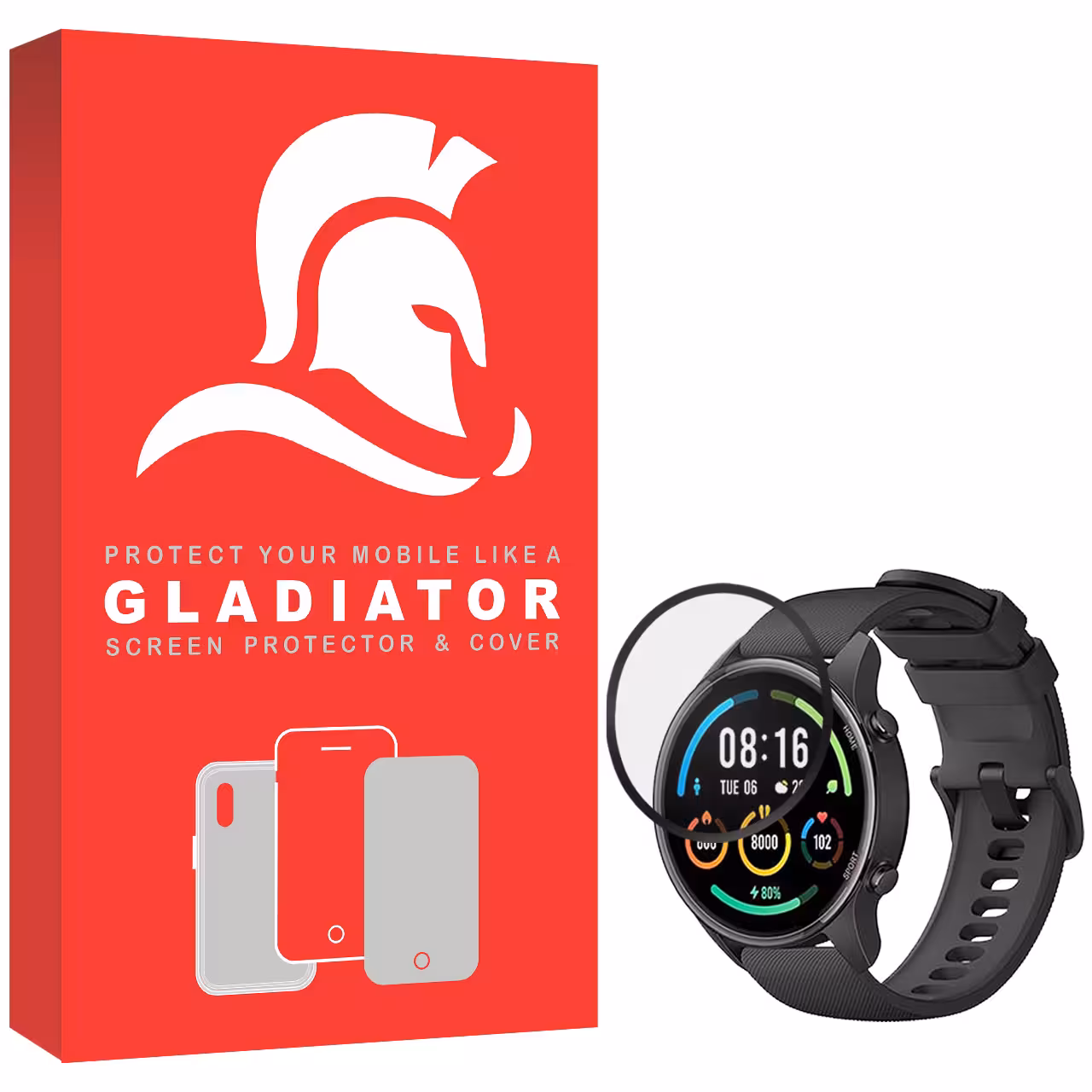 محافظ صفحه نمایش گلادیاتور مدل GWP1000 مناسب برای ساعت هوشمند شیائومی Mi Watch Color Sport