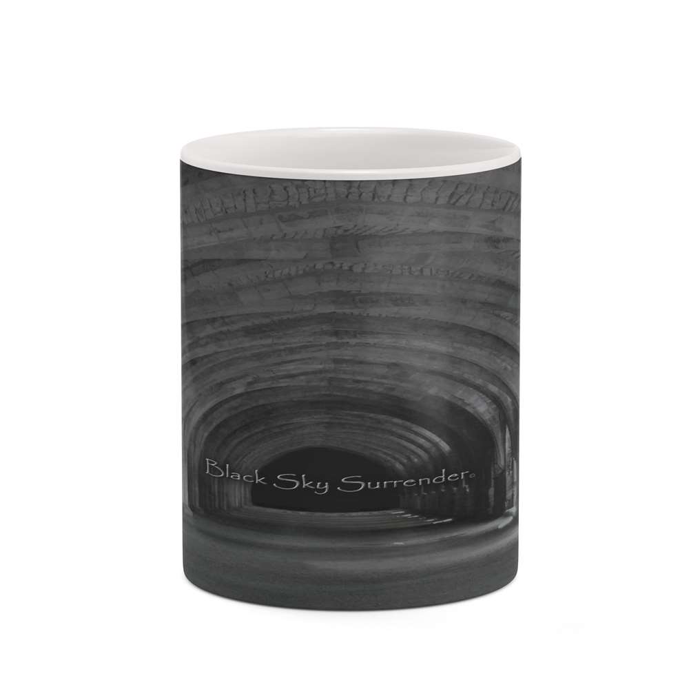 ماگ کاکتی طرح زمینه مشکی فانتزی مدل mgh19183