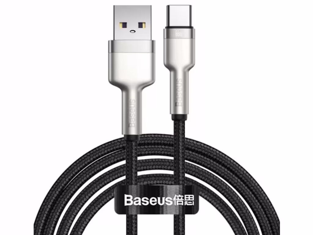 کابل تایپ سی شارژر سریع هوآوی 66 وات بیسوس Baseus Cafule Series Metal Data Cable USB to Type-C 2m CAKF000101