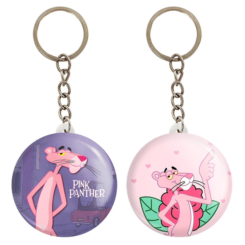 جاکلیدی خندالو مدل پلنگ صورتی کد 14031404 مجموعه 2 عددی