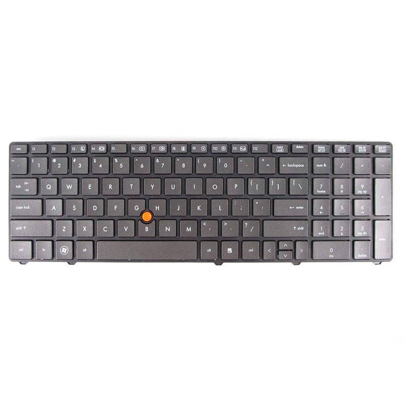کیبورد لپ تاپ اچ پی HP EliteBook 8770W با فریم مشکی