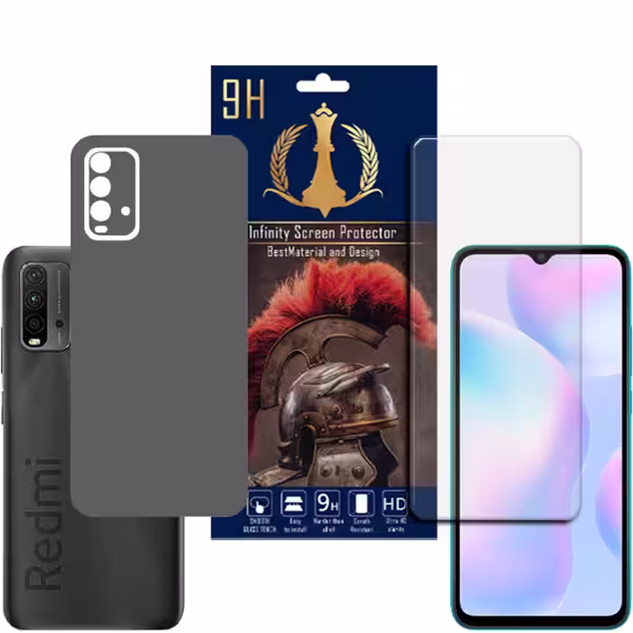 برچسب پوششی اینفینیتی مدل PRO MAX مناسب برای گوشی موبایل شیائومی REDMI 9T به همراه محافظ صفحه نمایش
