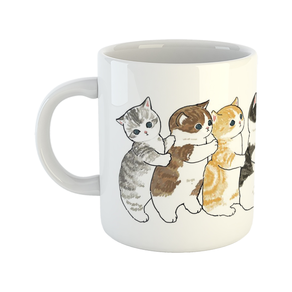 ماگ طرح 4 گربه تپلو مدل U800