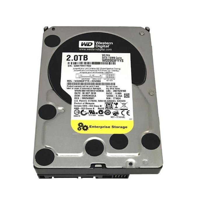 هارددیسک اینترنال وسترن دیجیتال مدل Black WD2003FYYS ظرفیت 2 ترابایت