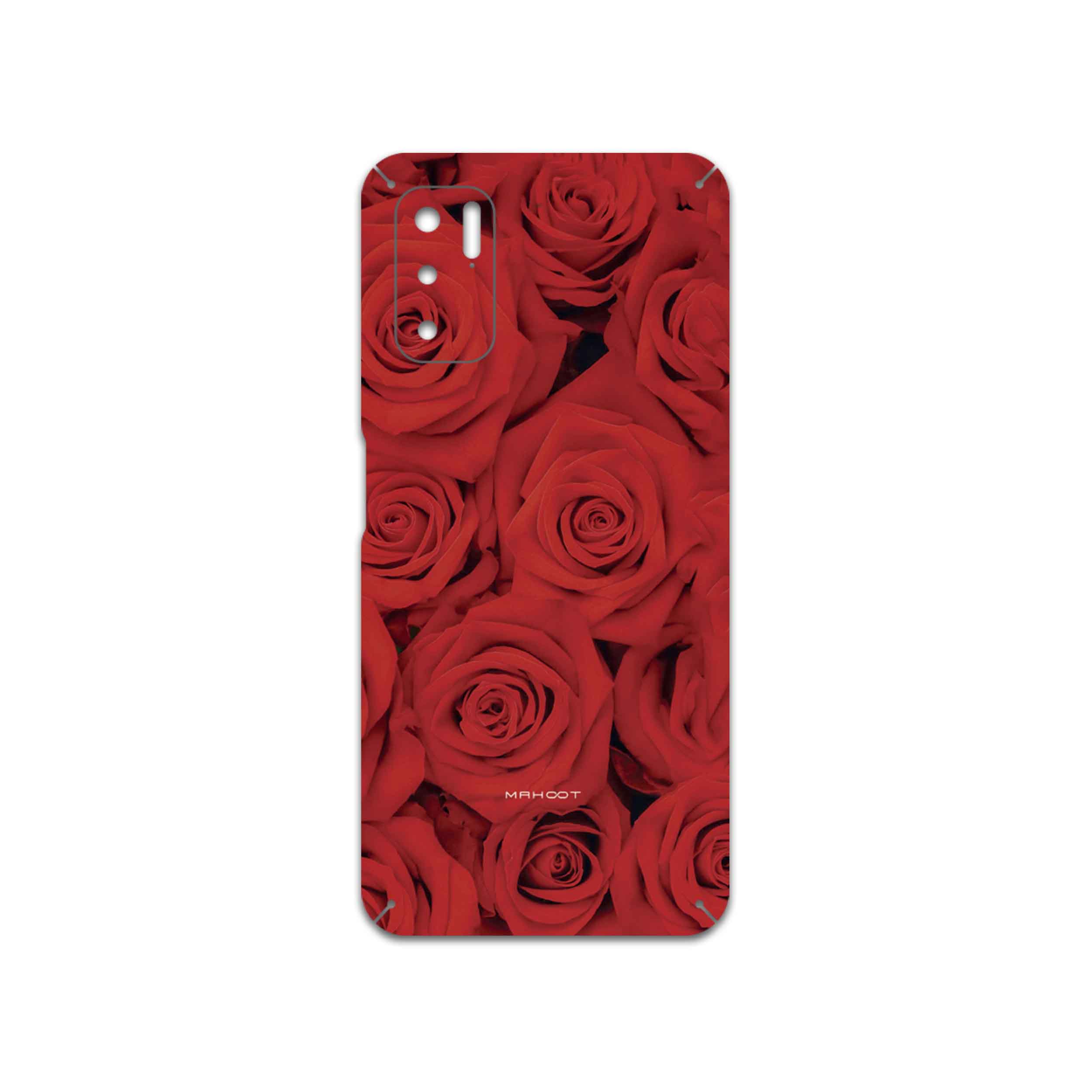 برچسب پوششی ماهوت مدل Red-Flower مناسب برای گوشی موبایل شیائومی Redmi Note 10 5G