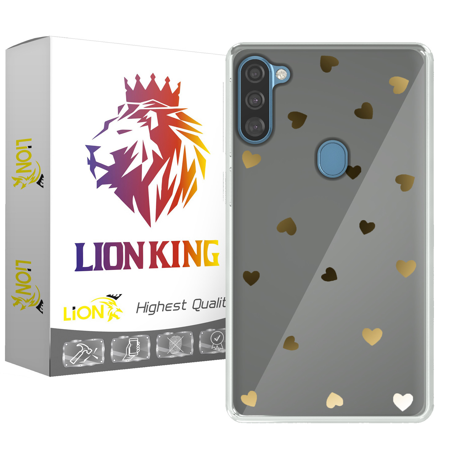    کاور لاین کینگ مدل پرقلبB مناسب برای گوشی موبایل شیائومی Redmi Note 8 