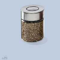 بانکه شیشه ای درب استیل 10 سانت یونیک کد 1706