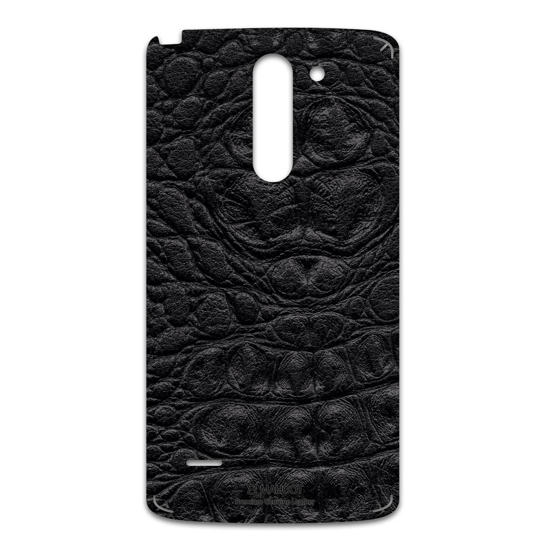 برچسب پوششی ماهوت مدل Black-Crocodile-Leather مناسب برای گوشی موبایل ال جی G3 Stylus