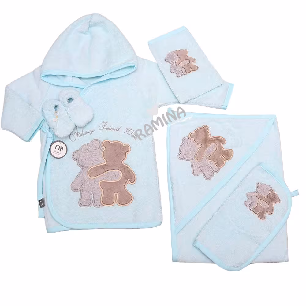 ست حوله نوزادی 5 تکه طرح دو دوست مادرکر Mothercare