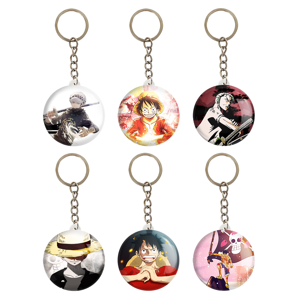 جاکلیدی خندالو مدل انیمه وان پیس One Piece کد 942B مجموعه 6 عددی