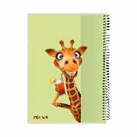 دفتر مشق 100 برگ پدیده نقش مدل روکشدار طرح happy giraffe کد 01 | چاوه