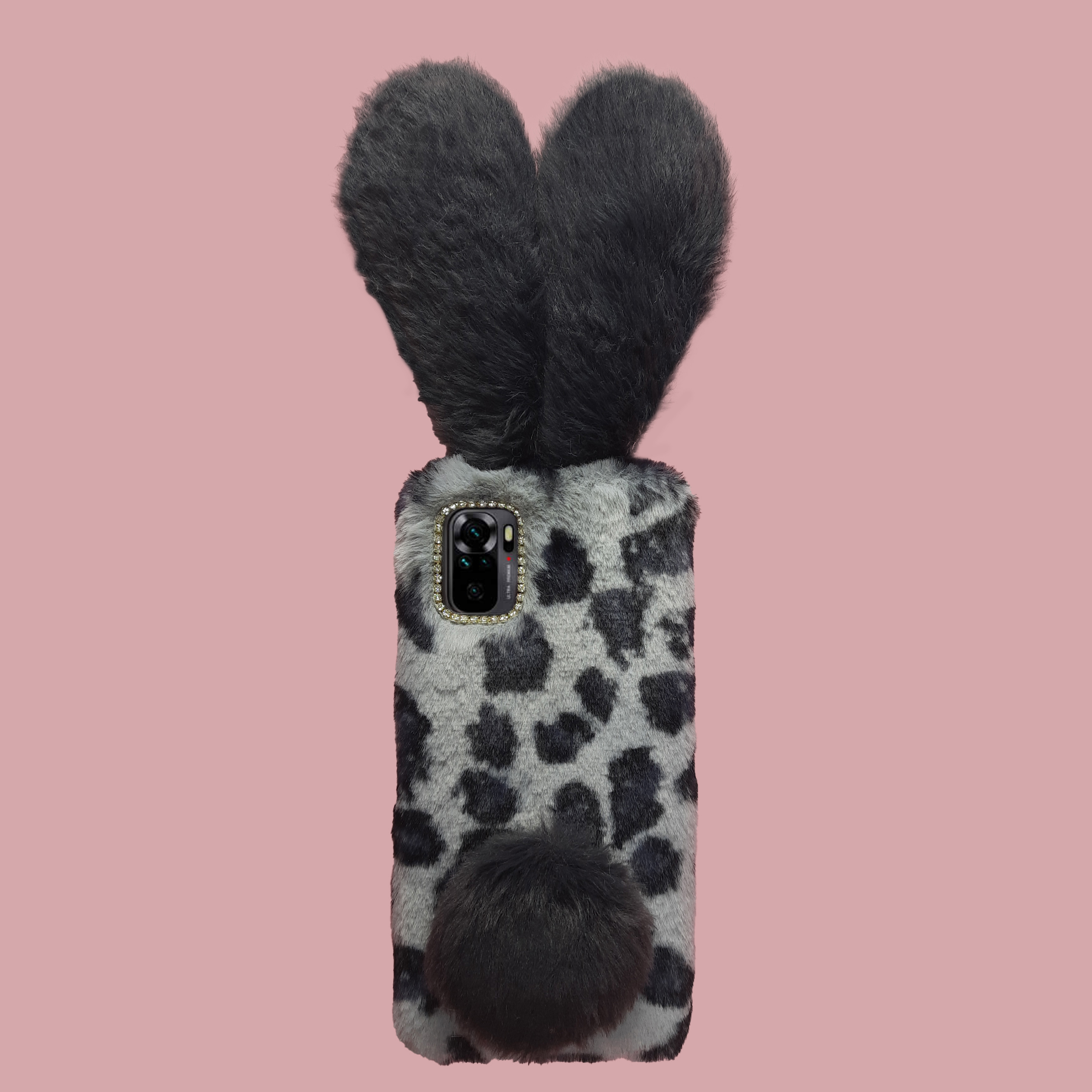 کاور مدل عروسکی طرح خرگوشی پلنگی مناسب برای گوشی موبایل شیائومی Poco M5s / Redmi note 10 4G/ Redmi note 10S