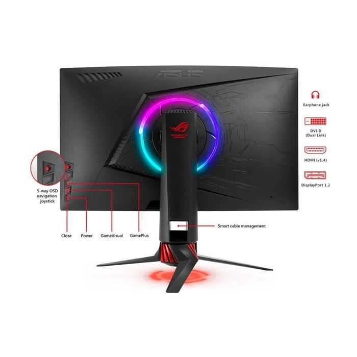 مانیتور ایسوس فول اچ دی رگ استریکس ایکس جی27وی کیو وی ای منحنی گیمینگ