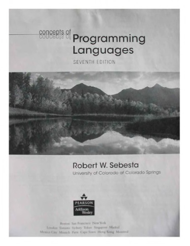 خرید و دانلود نسخه کامل کتاب Concepts of Programming Languages