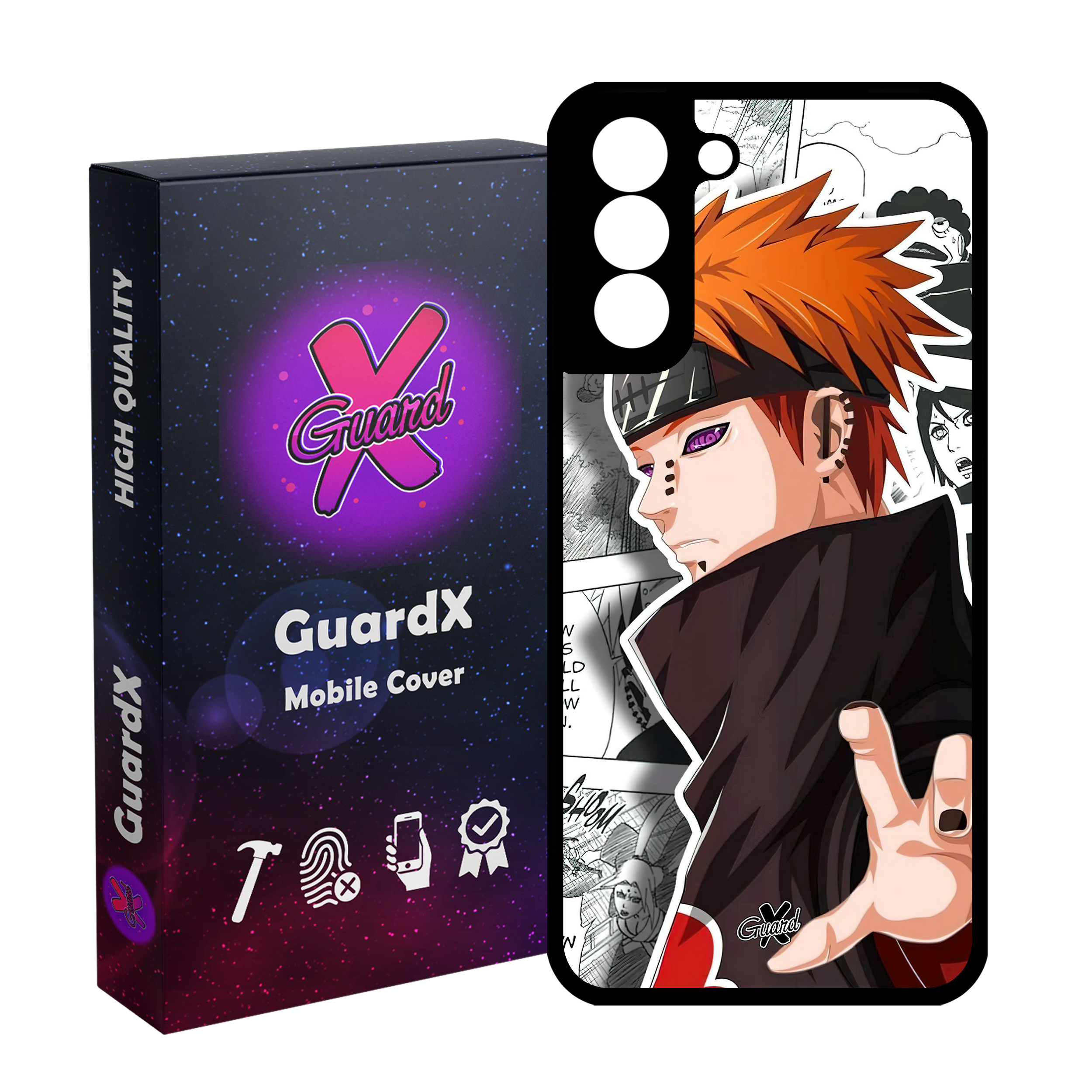 کاور گارد ایکس طرح Naruto Anime مدل Glass10554 مناسب برای گوشی موبایل سامسونگ Galaxy S21 FE