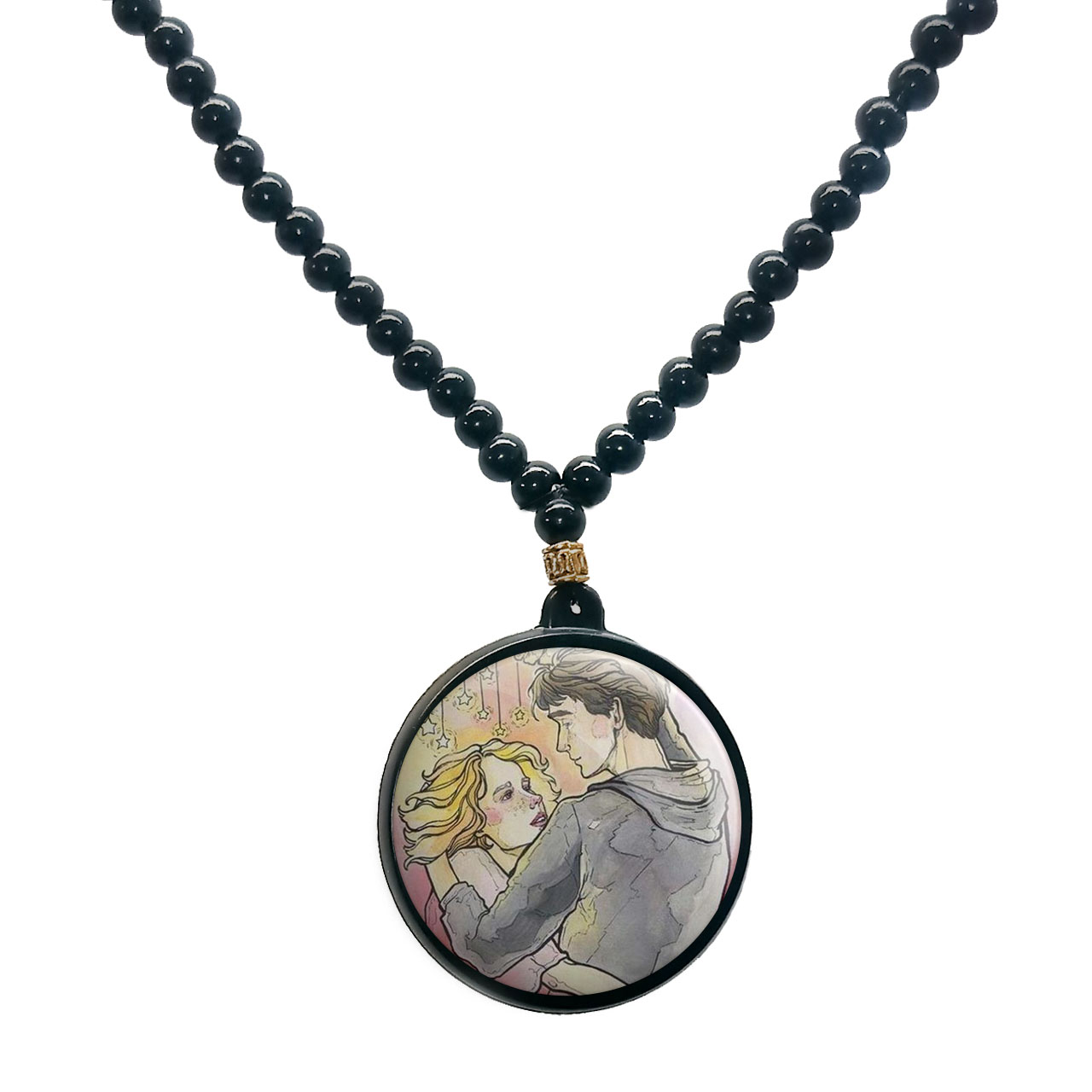 گردنبند پرمانه طرح عاشقانه کد pmd.5540 مدل دو طرفه