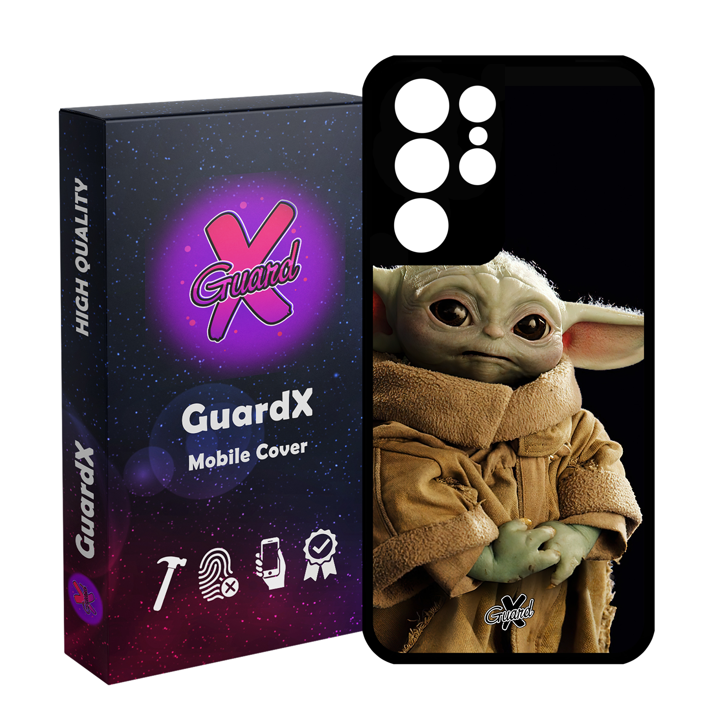 کاور گارد ایکس طرح بیبی یودا مدل Glass10469 مناسب برای گوشی موبایل سامسونگ Galaxy S21 Ultra