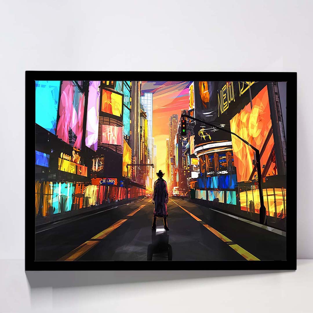 تابلو مدل cowboy in new york کد F-11039